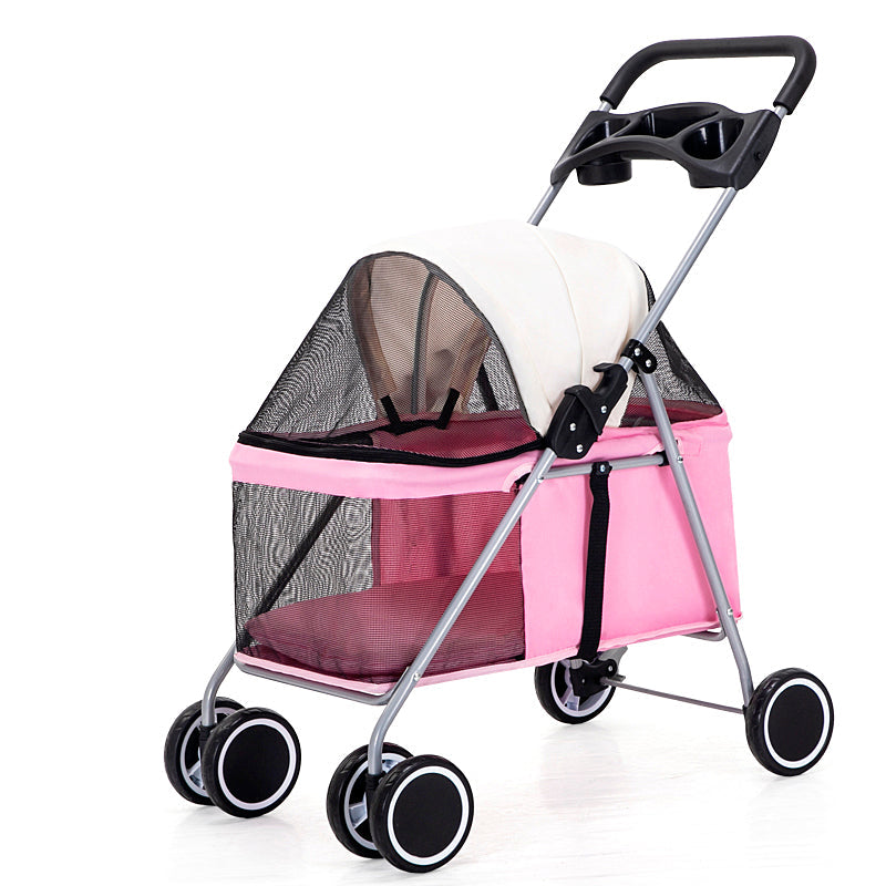 Portable Folding Pet Stroller for Small Dogs & Cats