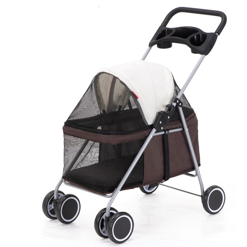 Portable Folding Pet Stroller for Small Dogs & Cats