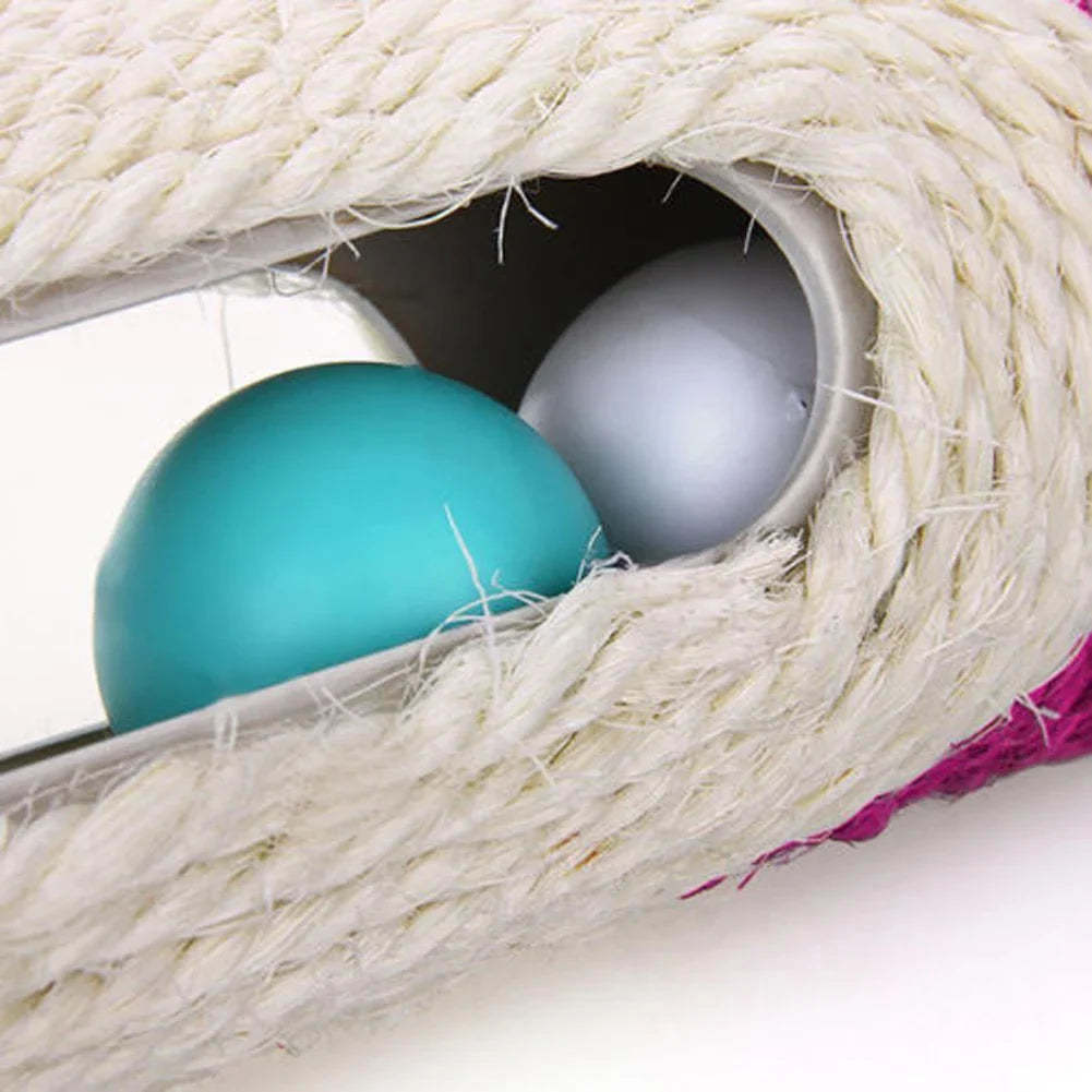Cat Scratching Toy with Sisal Rope and Rolling Ball