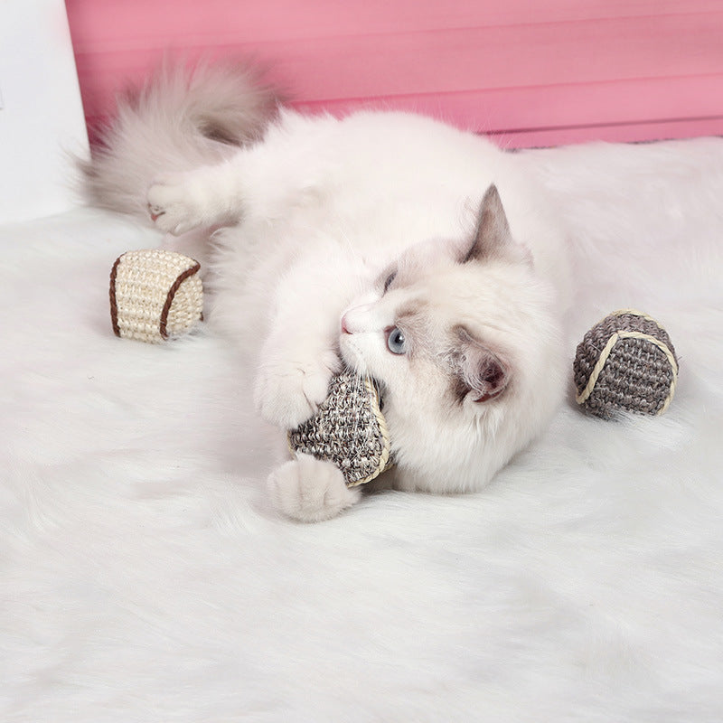 Sisal Ball Cat Toy for Indoor Active Tactile Play