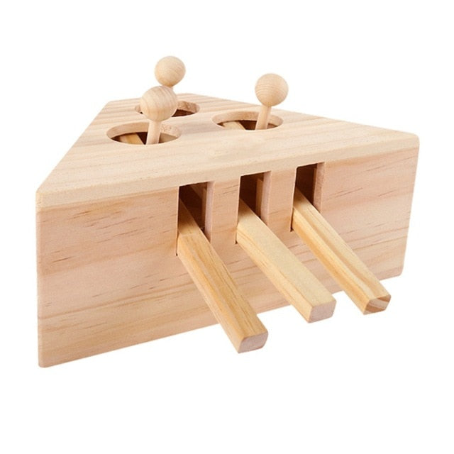 Wooden Cat Puzzle Toy for Indoor Play & Enrichment