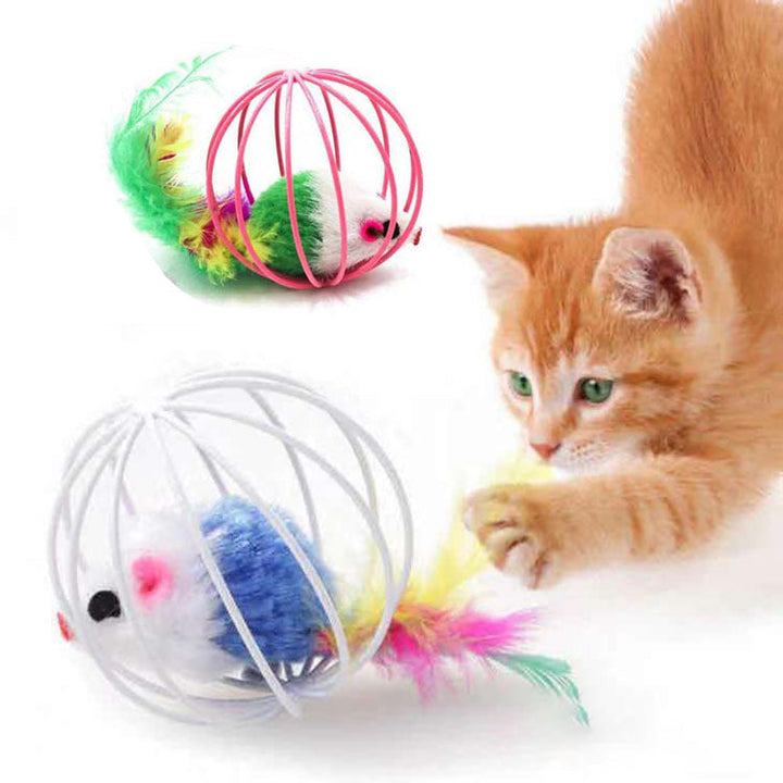 Interactive Cat Feather Toy for Indoor Chase and Play