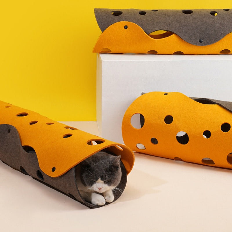 Foldable Cat Tunnel Bed for Indoor Play and Cozy Rest