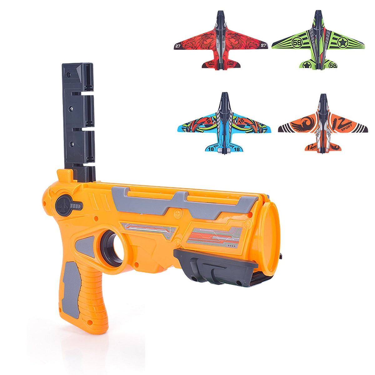 Foam Plane Launcher Toy for Battery-Free Outdoor Fun