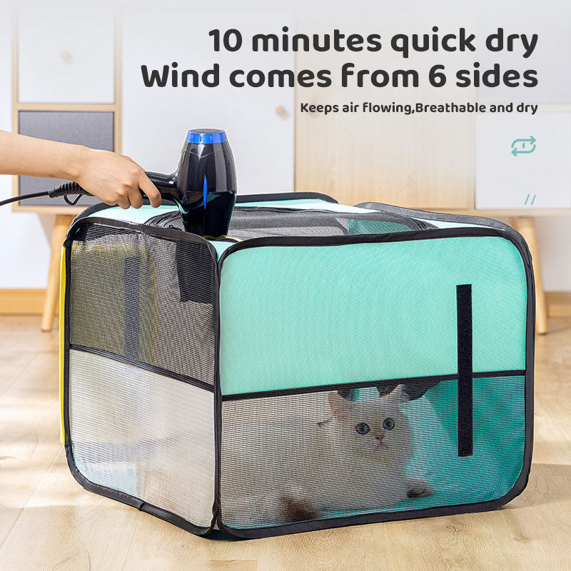 Pet Drying Cage for Cats & Dogs | Faster Grooming