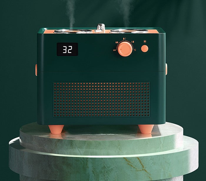 Retro Dual-Jet Humidifier with 1.3L Tank for Dry Rooms
