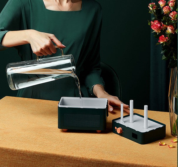 Retro Dual-Jet Humidifier with 1.3L Tank for Dry Rooms