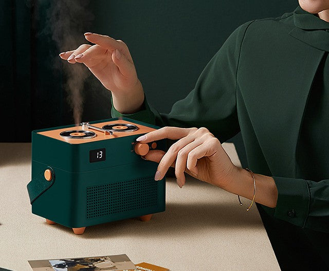 Retro Dual-Jet Humidifier with 1.3L Tank for Dry Rooms