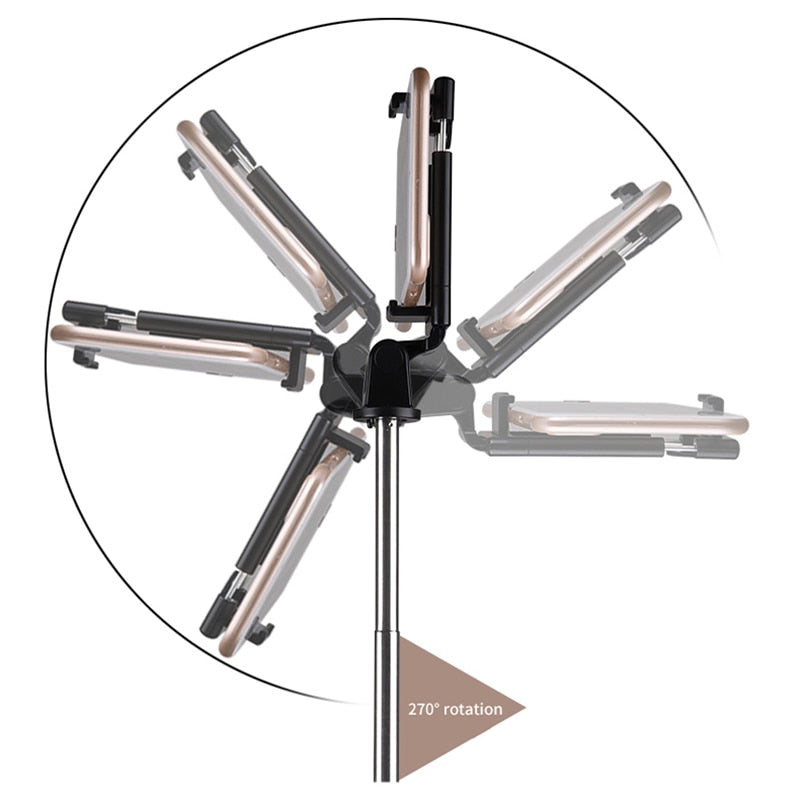 Selfie Stick Tripod with Bluetooth Remote, 270° Rotation