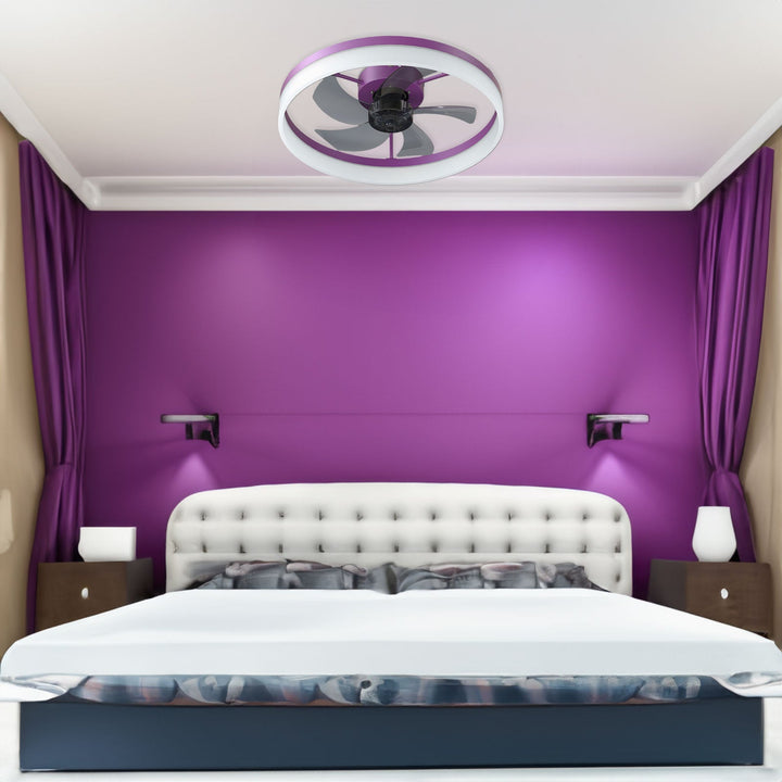 Dimmable LED Ceiling Fan with Adjustable Color Light