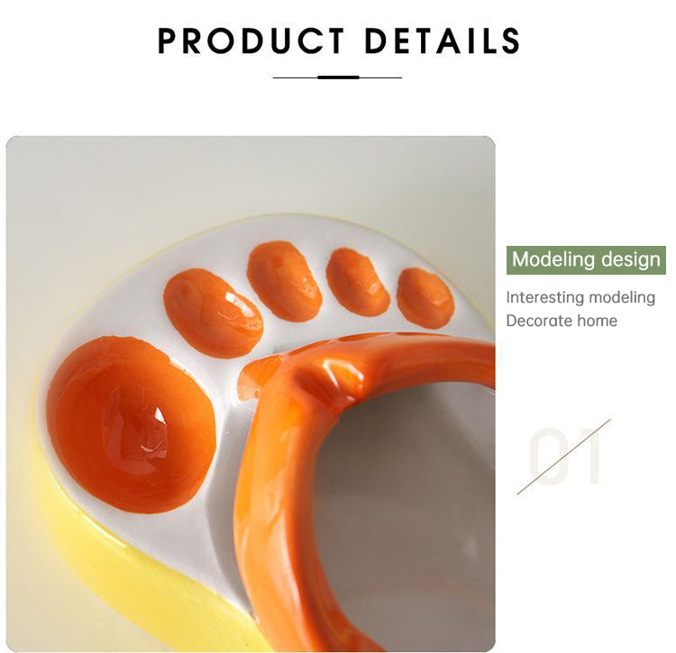 Ceramic Ashtray With Playful Slipper-Shaped Design