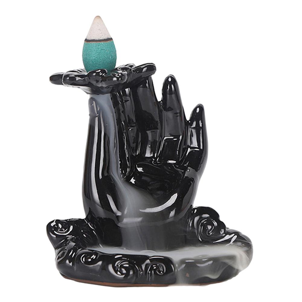 Ceramic Backflow Incense Burner With Waterfall Smoke