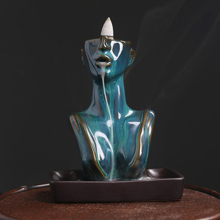 Ceramic Backflow Incense Burner for Calming Decor