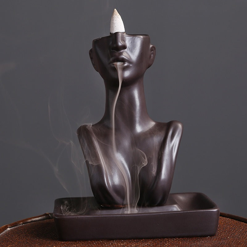 Ceramic Backflow Incense Burner for Calming Decor