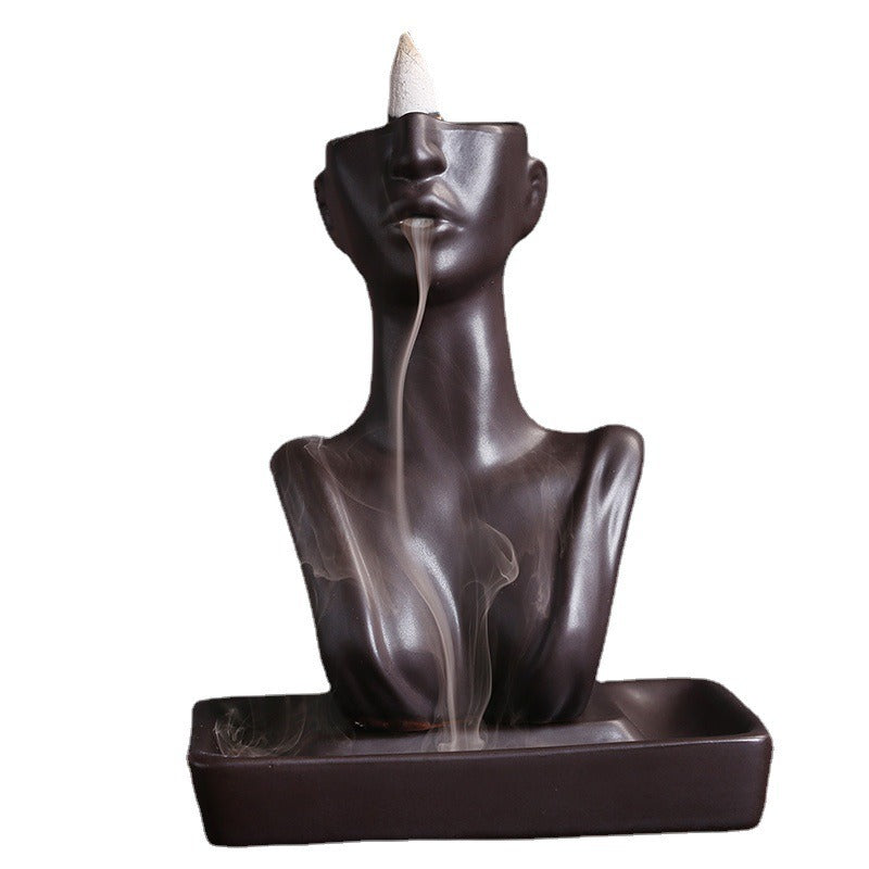 Ceramic Backflow Incense Burner for Calming Decor