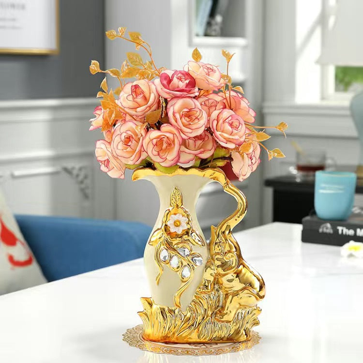 Ceramic Vase Pair for Glamorous Living Room Styling
