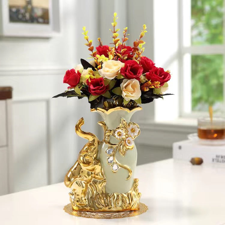 Ceramic Vase Pair for Glamorous Living Room Styling