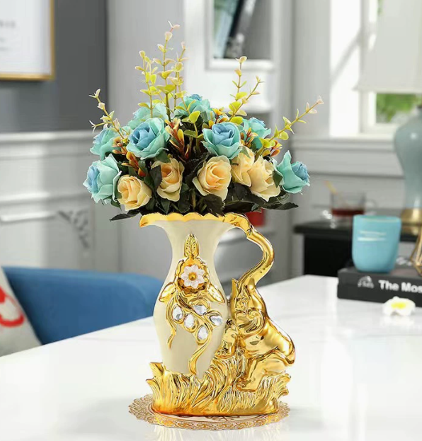 Ceramic Vase Pair for Glamorous Living Room Styling