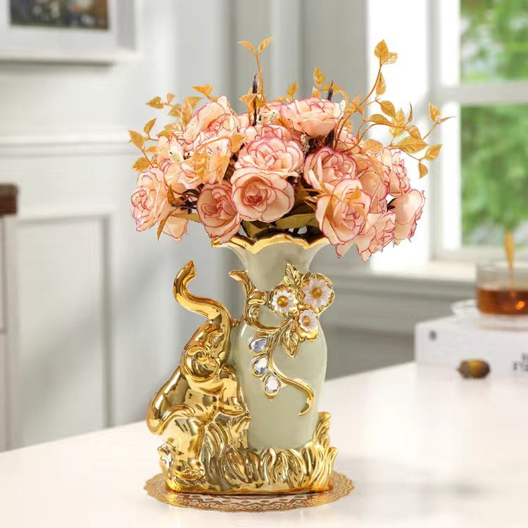 Ceramic Vase Pair for Glamorous Living Room Styling