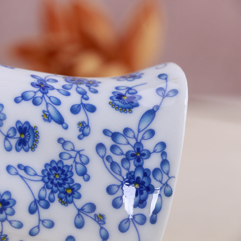 Blue And White Porcelain Mini Vase Sculptural Decor