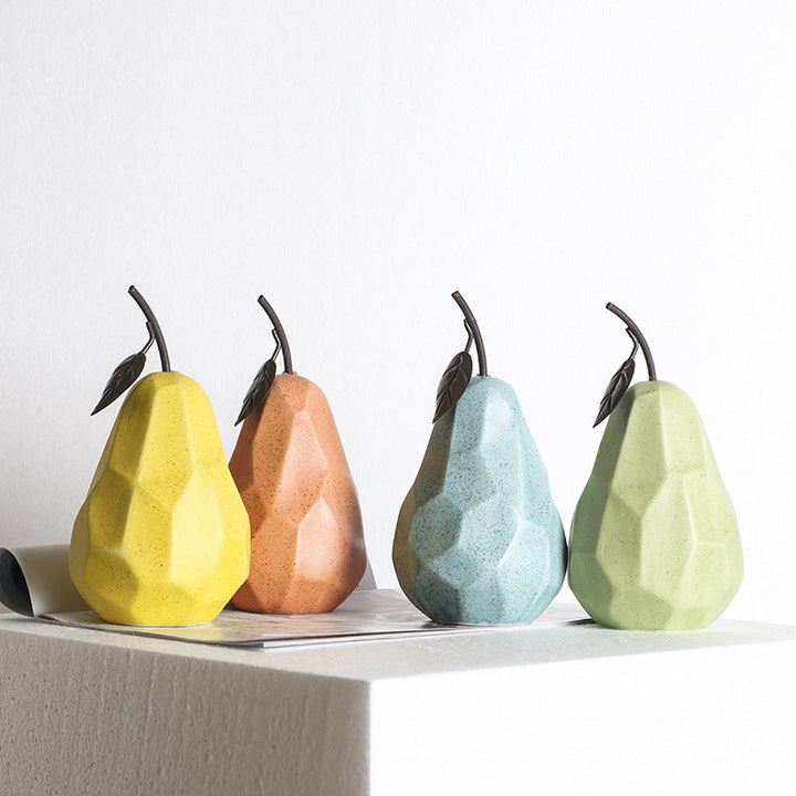 Ceramic Pear Decor for Modern Colorful Shelf Styling