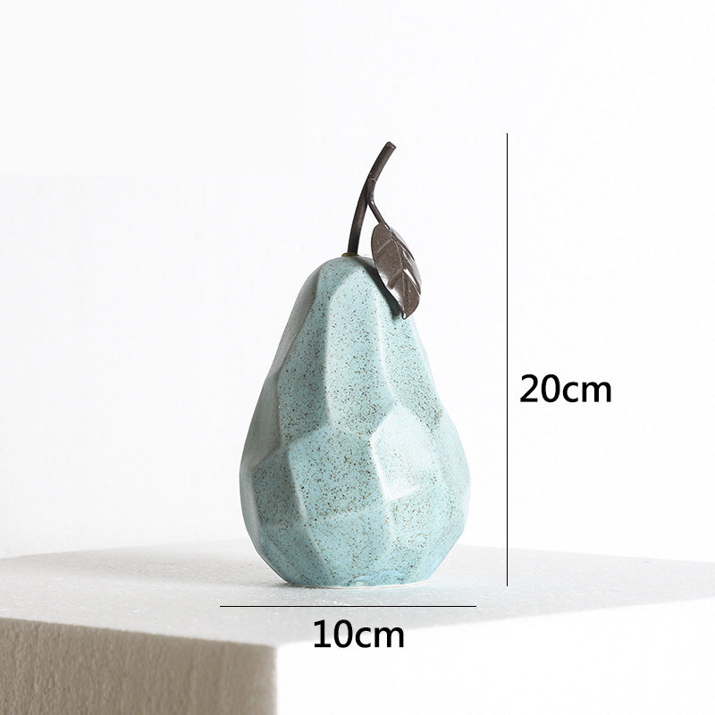 Ceramic Pear Decor for Modern Colorful Shelf Styling