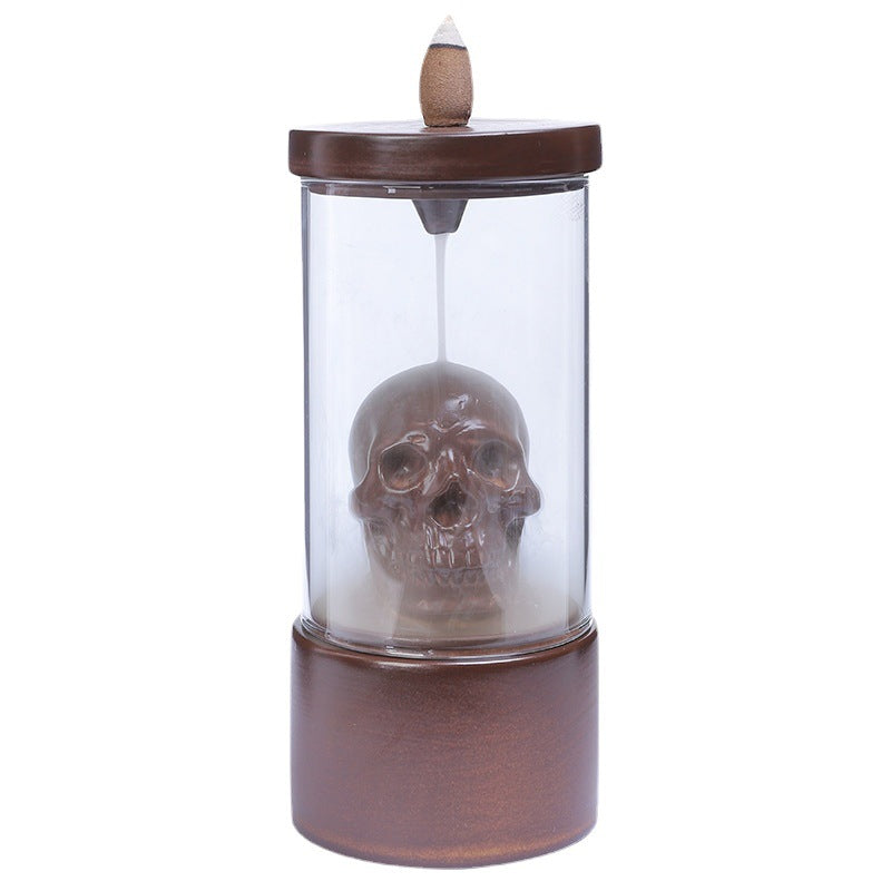 Ceramic Skull Backflow Incense Burner | Gothic Home Decor