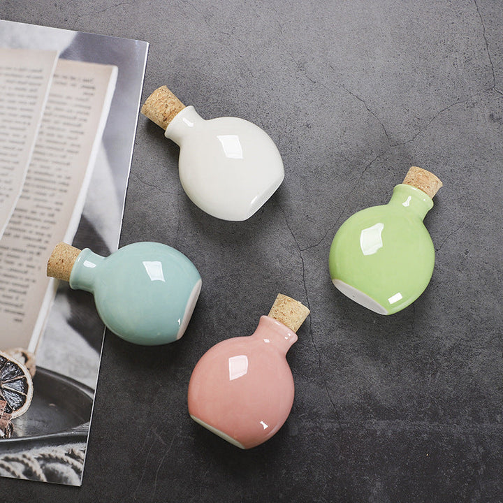 Ceramic Bottle Vases for Colorful Small-Space Decor