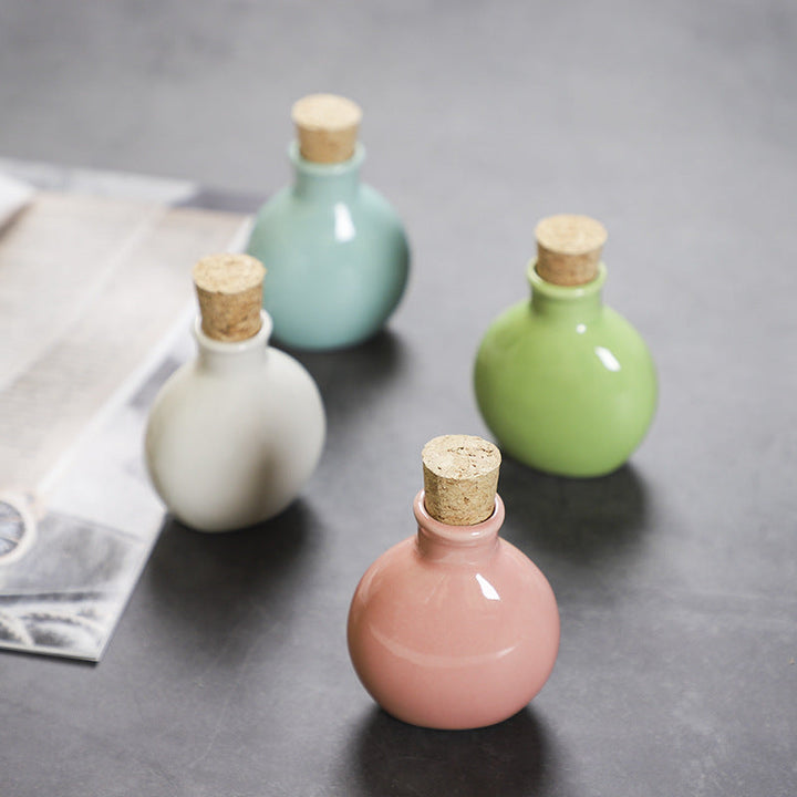 Ceramic Bottle Vases for Colorful Small-Space Decor