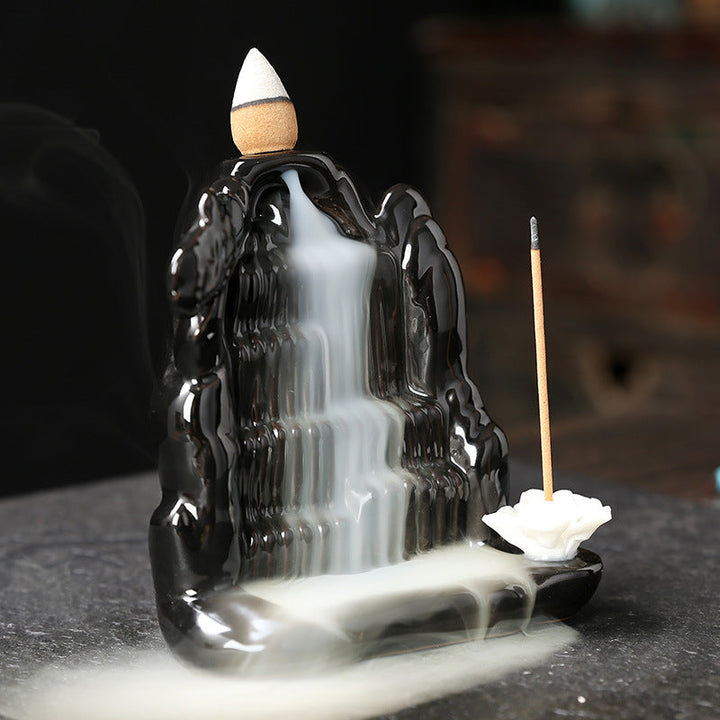 Backflow Incense Burner for Calming Waterfall Ambience