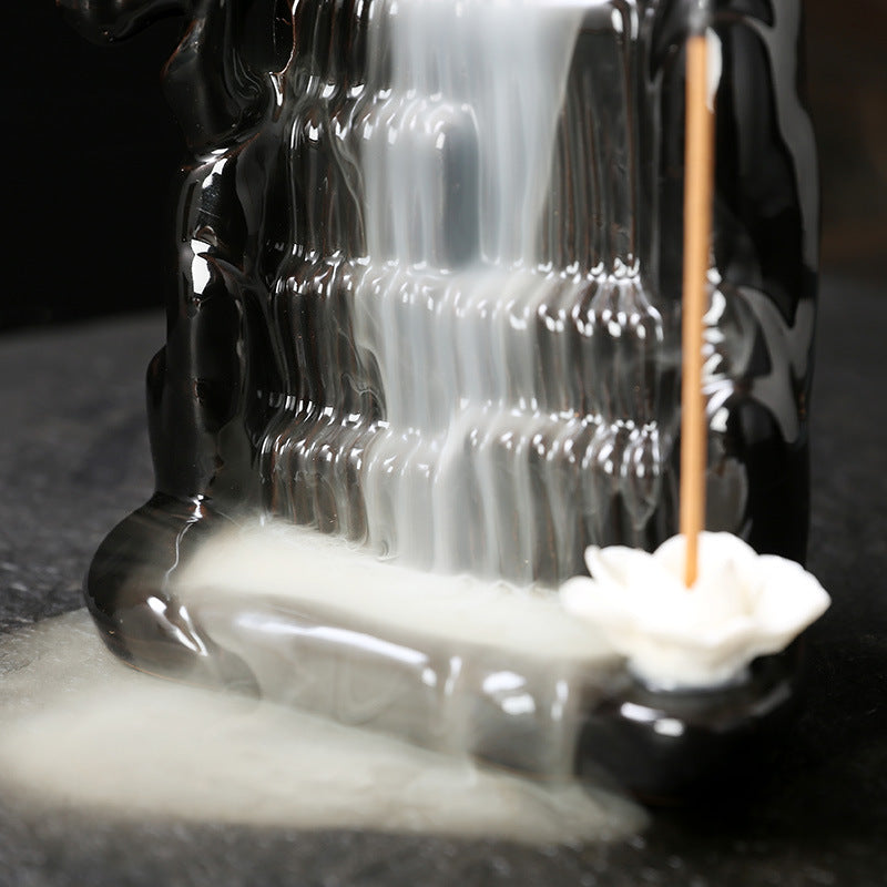 Backflow Incense Burner for Calming Waterfall Ambience