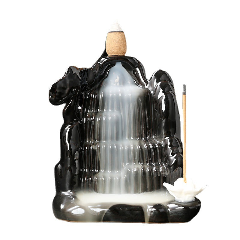Backflow Incense Burner for Calming Waterfall Ambience