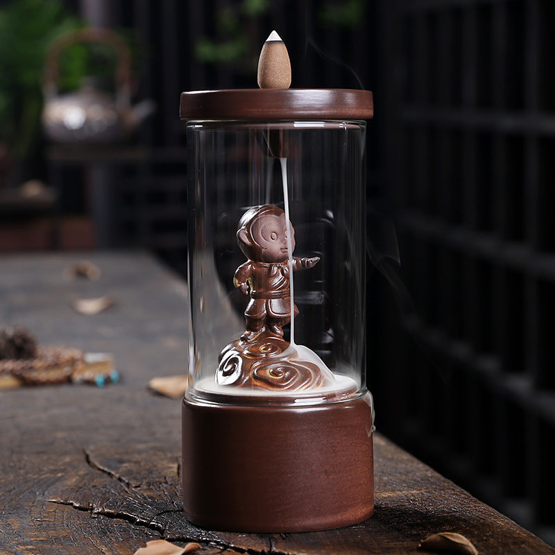 Backflow Incense Burner for Cascading Smoke Ambiance