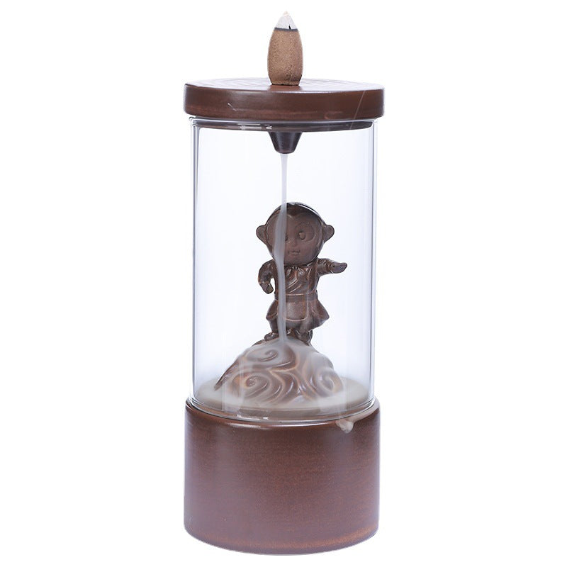 Backflow Incense Burner for Cascading Smoke Ambiance