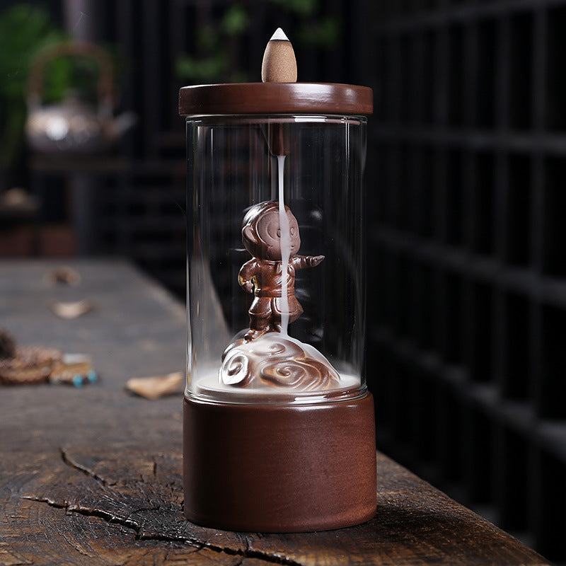 Backflow Incense Burner for Cascading Smoke Ambiance