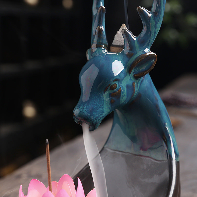 Ceramic Backflow Incense Burner for Calming Home Decor