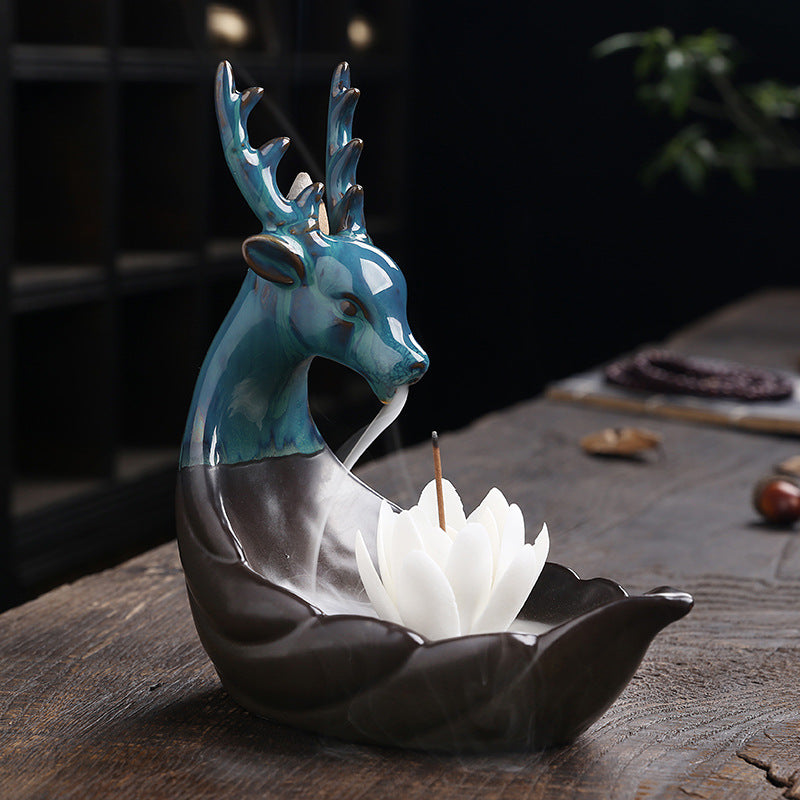 Ceramic Backflow Incense Burner for Calming Home Decor