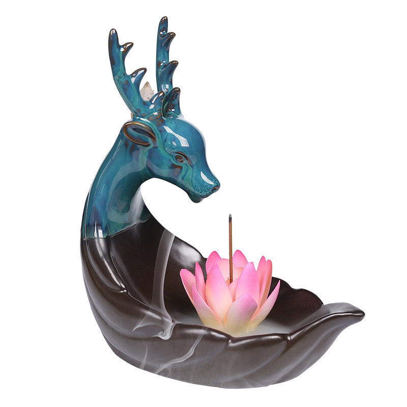Ceramic Backflow Incense Burner for Calming Home Decor