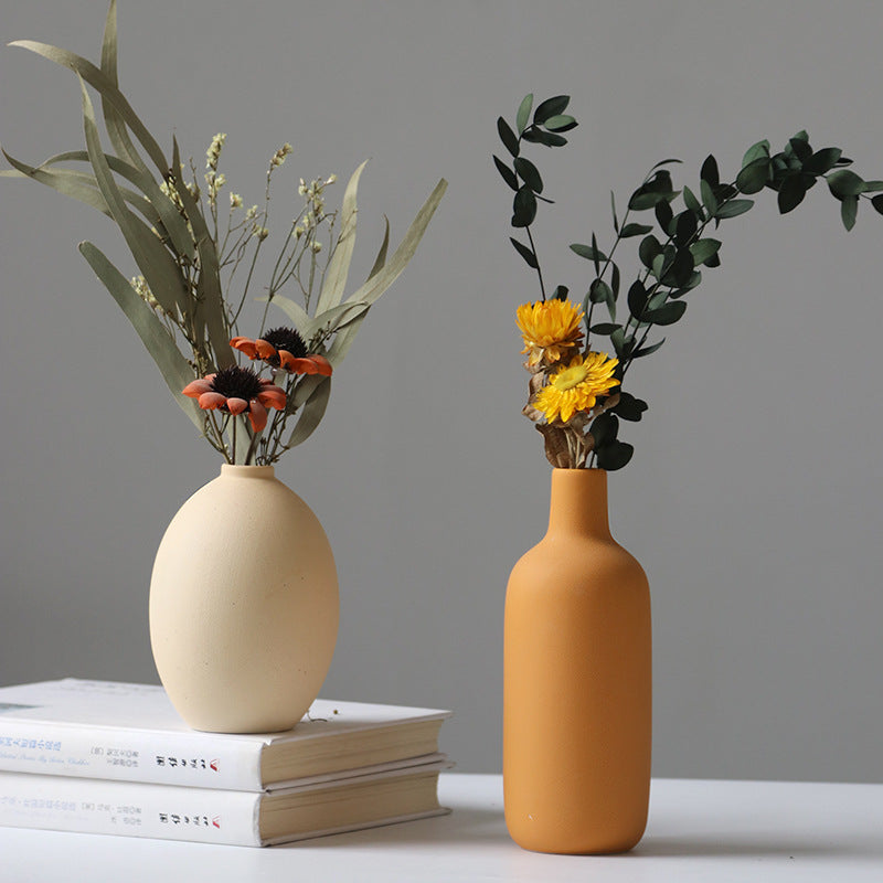 Ceramic Vase Set: Modern Sculptural Living Room Decor