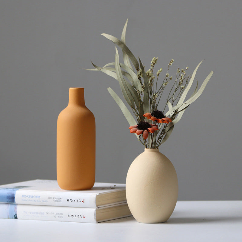 Ceramic Vase Set: Modern Sculptural Living Room Decor