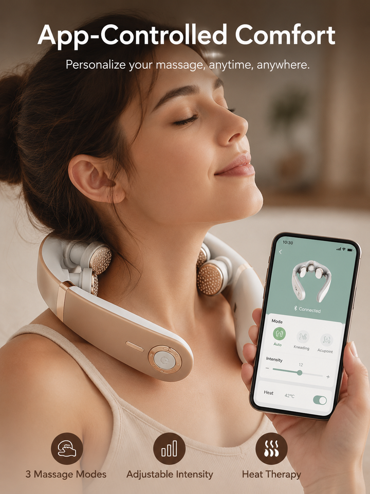 Cervical Neck Massager — 8D TENS & Heat Therapy for Deep Relief