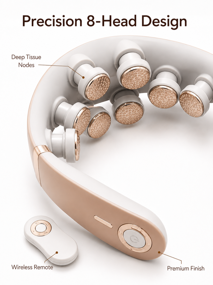 Cervical Neck Massager — 8D TENS & Heat Therapy for Deep Relief