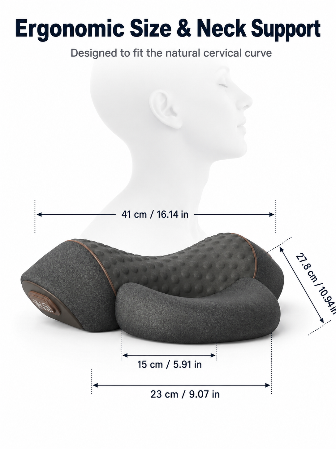 Cervical Pillow with Heat & Massage — 30-Minute Daily Relief
