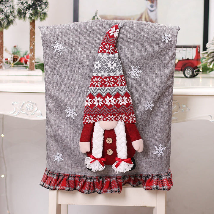 Christmas Gnome Chair Covers for a Festive Dining Room