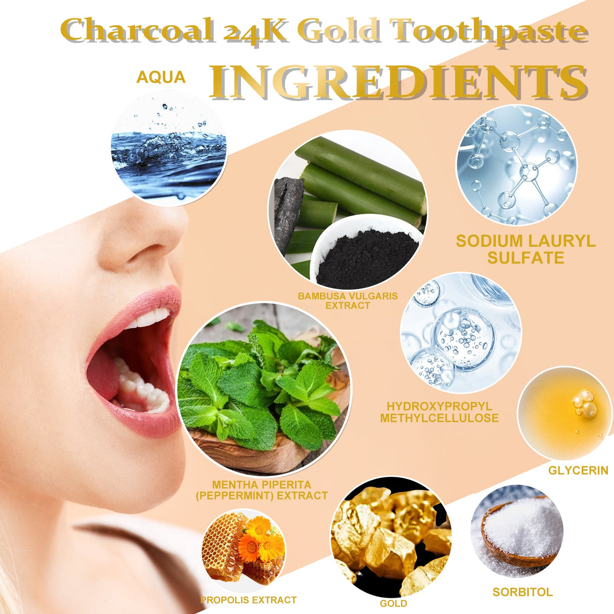 Charcoal Gold Toothpaste for a Brighter-Looking Smile