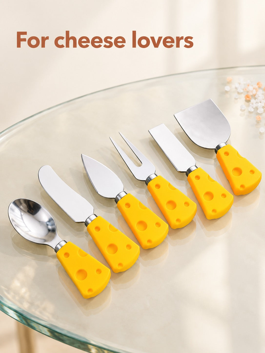 Cheese Knife Set 6-Piece Cute Cheese-Shaped Handles