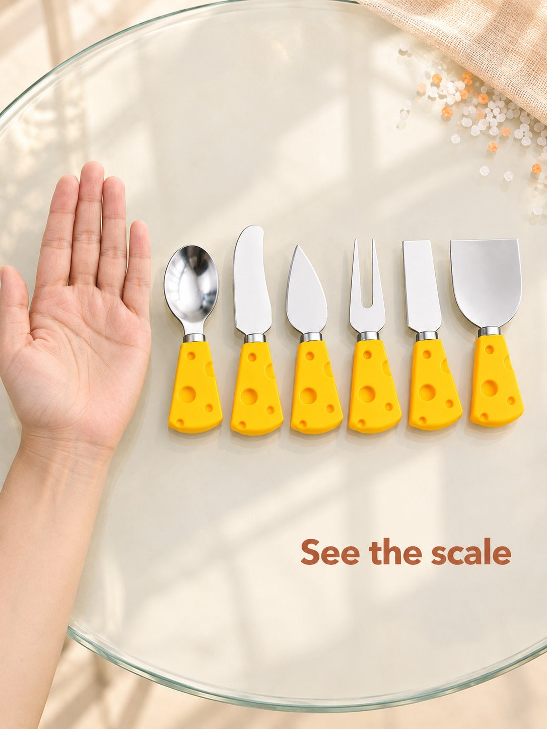 Cheese Knife Set 6-Piece Cute Cheese-Shaped Handles