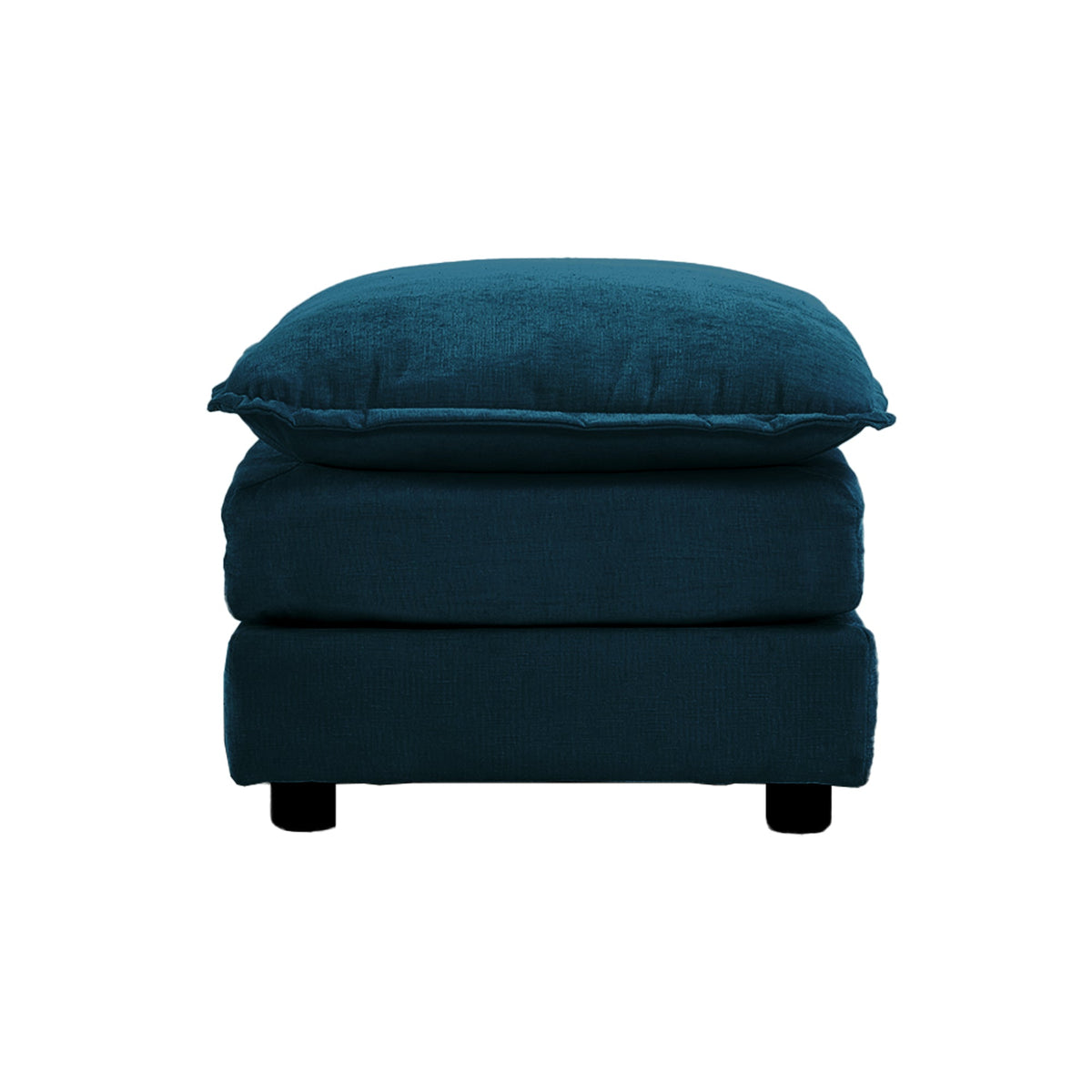Blue Chenille Ottoman Footrest for 2, 3 & 4 Seater Sofas