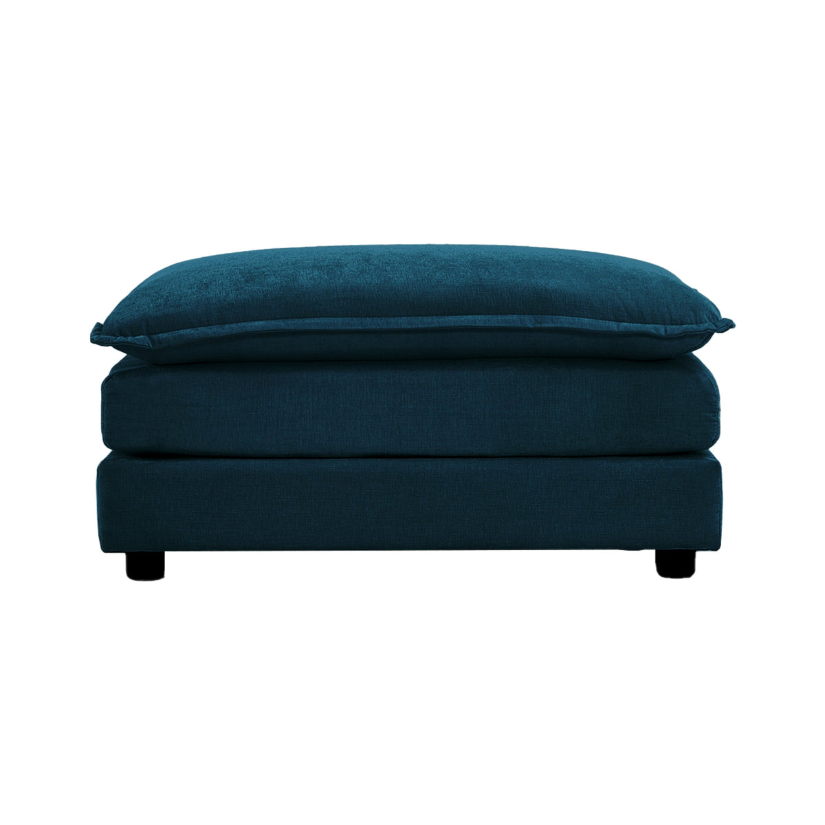 Blue Chenille Ottoman Footrest for 2, 3 & 4 Seater Sofas