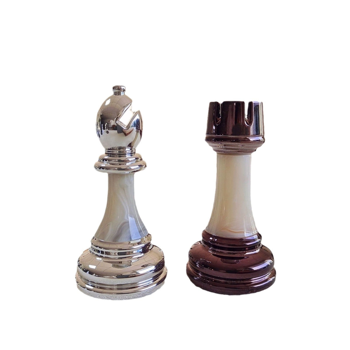 Wooden Chess Pieces for Elegant Game-Room Decor & Play